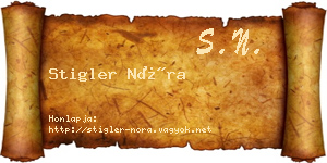 Stigler Nóra névjegykártya