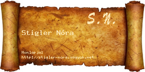 Stigler Nóra névjegykártya